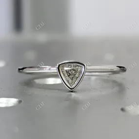 0.15CTW Trillian Shape CVD Diamond Solitaire Engagement Ring