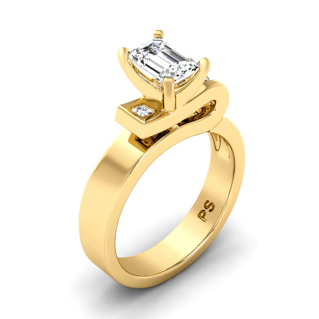 0.45-1.60 CT Princess & Emerald Cut Diamonds - Engagement Ring