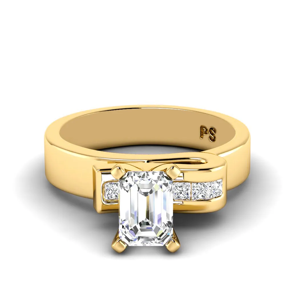 0.45-1.60 CT Princess & Emerald Cut Diamonds - Engagement Ring
