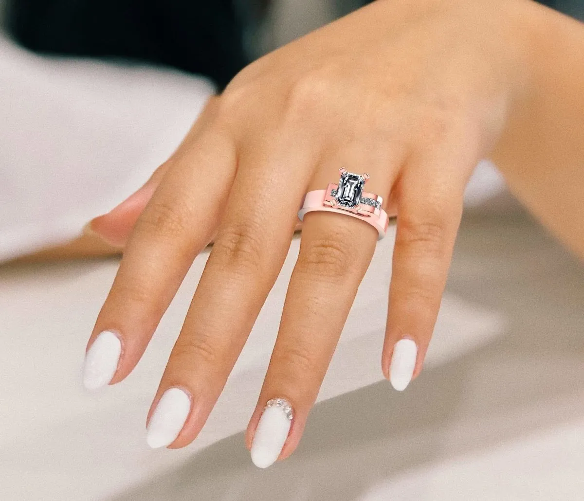 0.45-1.60 CT Princess & Emerald Cut Diamonds - Engagement Ring