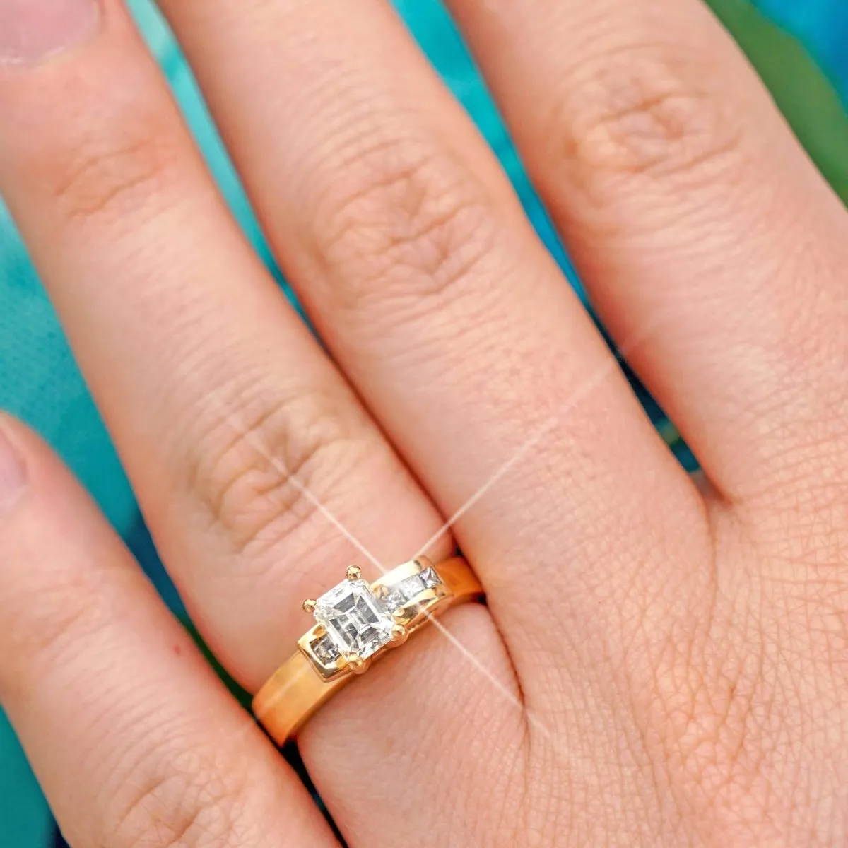0.45-1.60 CT Princess & Emerald Cut Diamonds - Engagement Ring