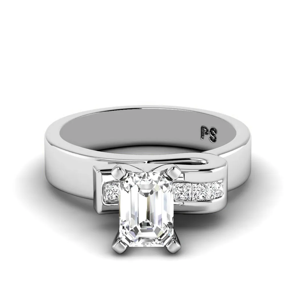 0.45-1.60 CT Princess & Emerald Cut Diamonds - Engagement Ring