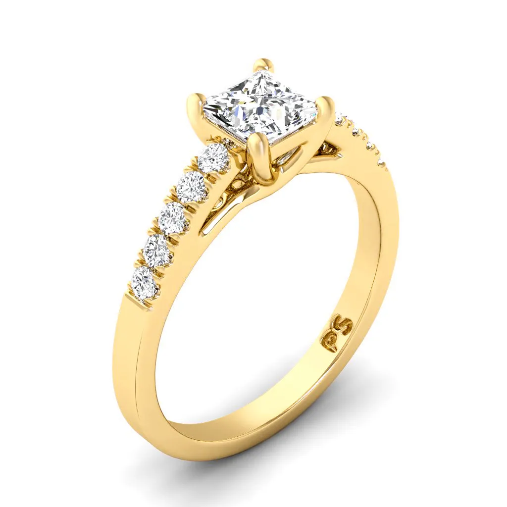 0.60-1.75 CT Round & Princess Cut Diamonds - Engagement Ring