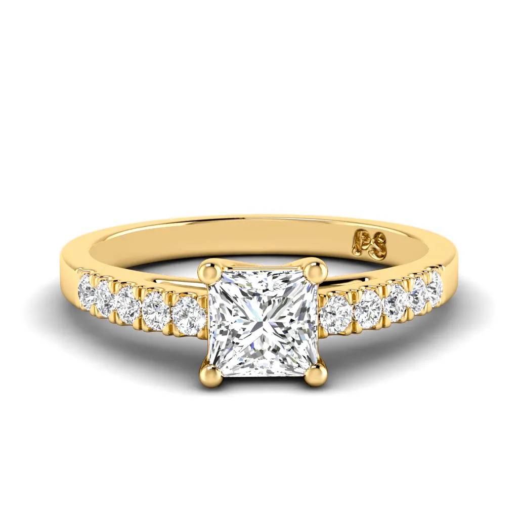 0.60-1.75 CT Round & Princess Cut Diamonds - Engagement Ring