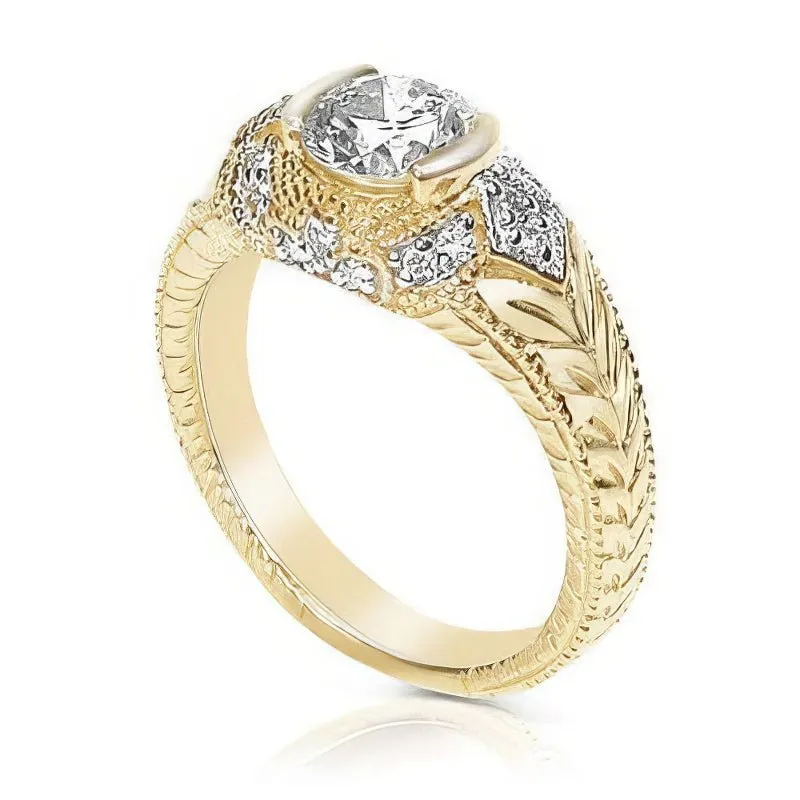 0.60-1.75 CT Round Cut Diamonds - Engagement Ring