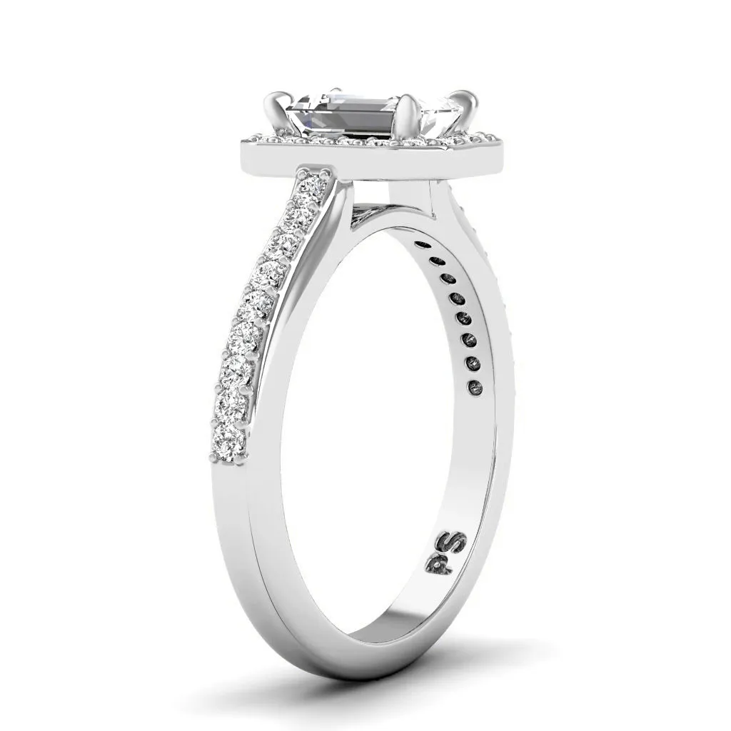 0.65-1.80 CT Round & Emerald Cut Diamonds - Engagement Ring
