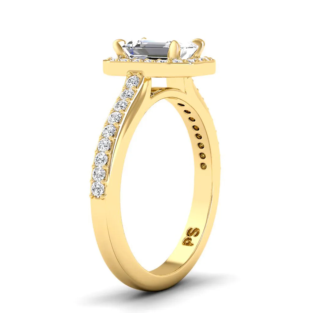 0.65-1.80 CT Round & Emerald Cut Diamonds - Engagement Ring