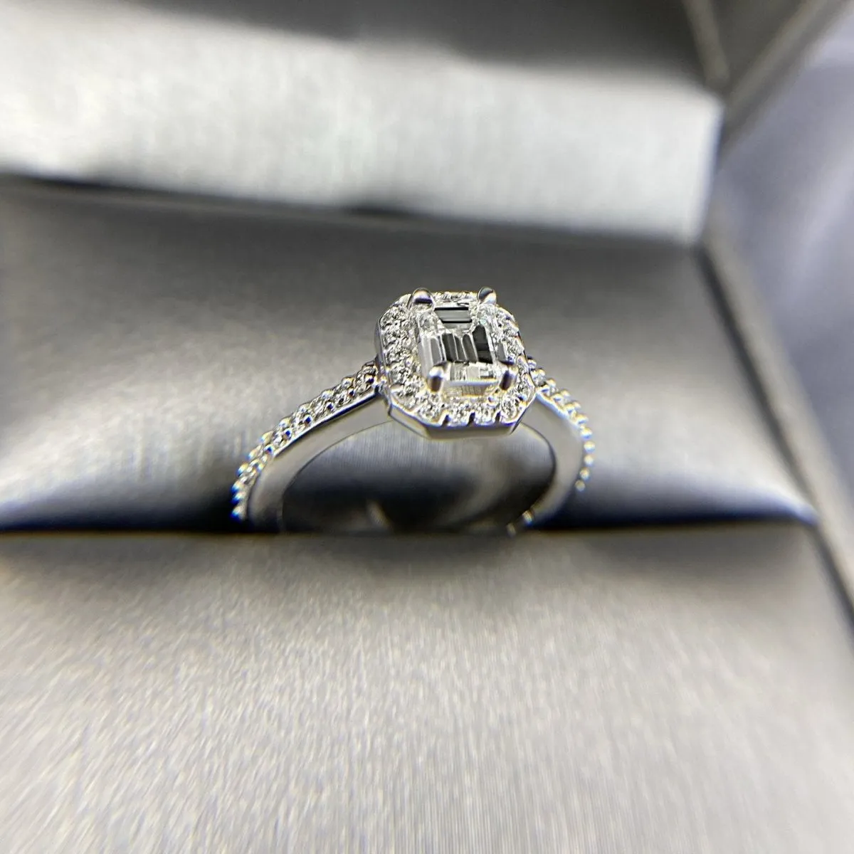 0.65-1.80 CT Round & Emerald Cut Diamonds - Engagement Ring