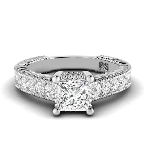 0.65-1.80 CT Round & Princess Cut Diamonds - Engagement Ring
