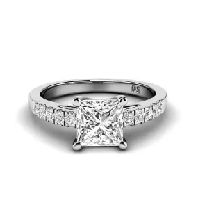 0.65-3.15 CT Round & Princess Cut Lab Grown Diamonds - Engagement Ring