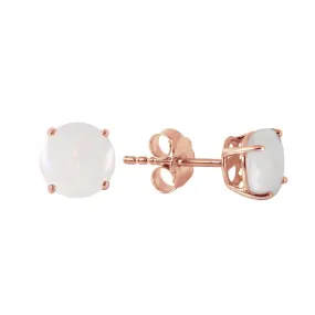 0.7 Carat 14K Solid Rose Gold Lulu Opal Stud Earrings