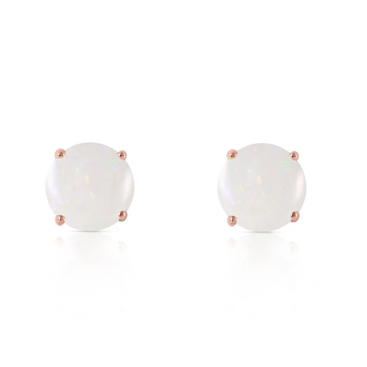 0.7 Carat 14K Solid Rose Gold Lulu Opal Stud Earrings