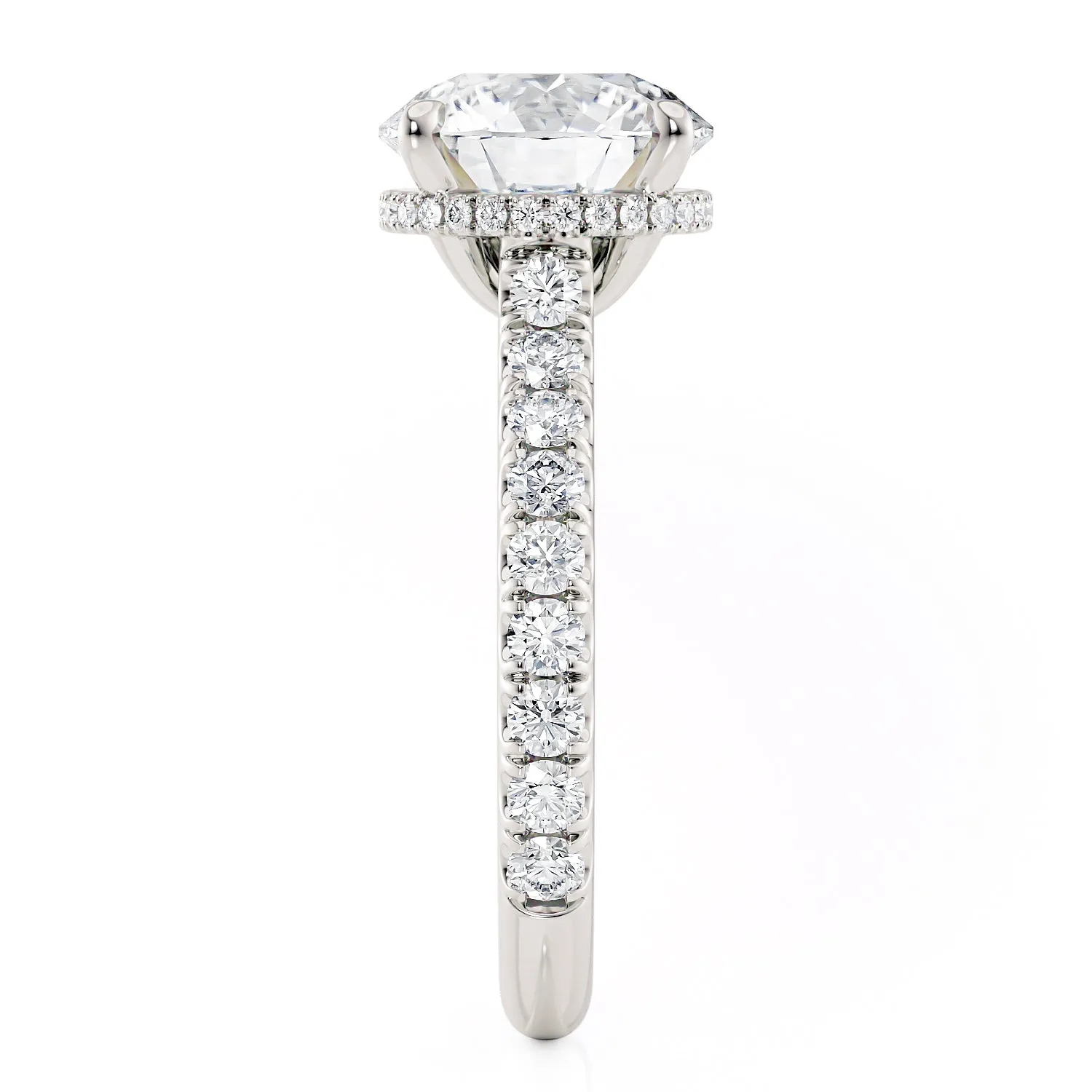 0.73ctw Diamond Halo Engagement Ring