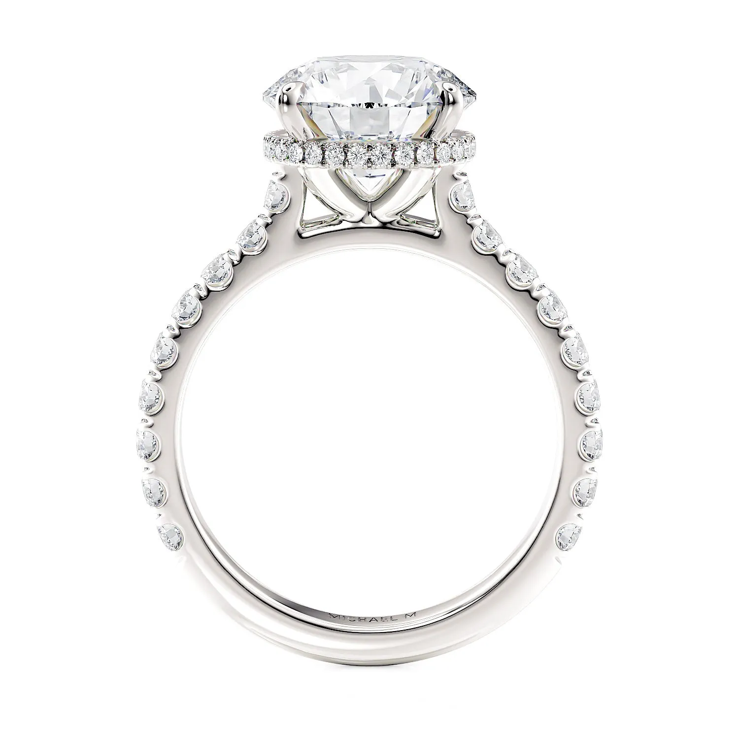 0.73ctw Diamond Halo Engagement Ring