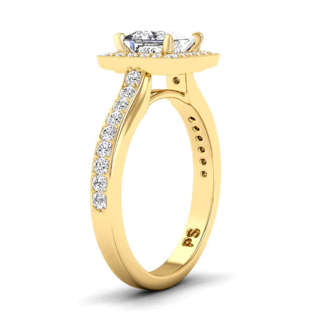 0.75-1.90 CT Round & Princess Cut Diamonds - Engagement Ring