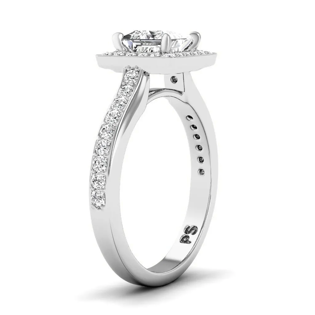 0.75-1.90 CT Round & Princess Cut Diamonds - Engagement Ring