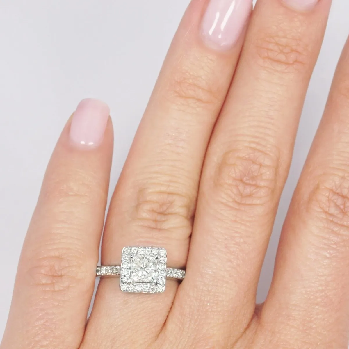 0.75-1.90 CT Round & Princess Cut Diamonds - Engagement Ring