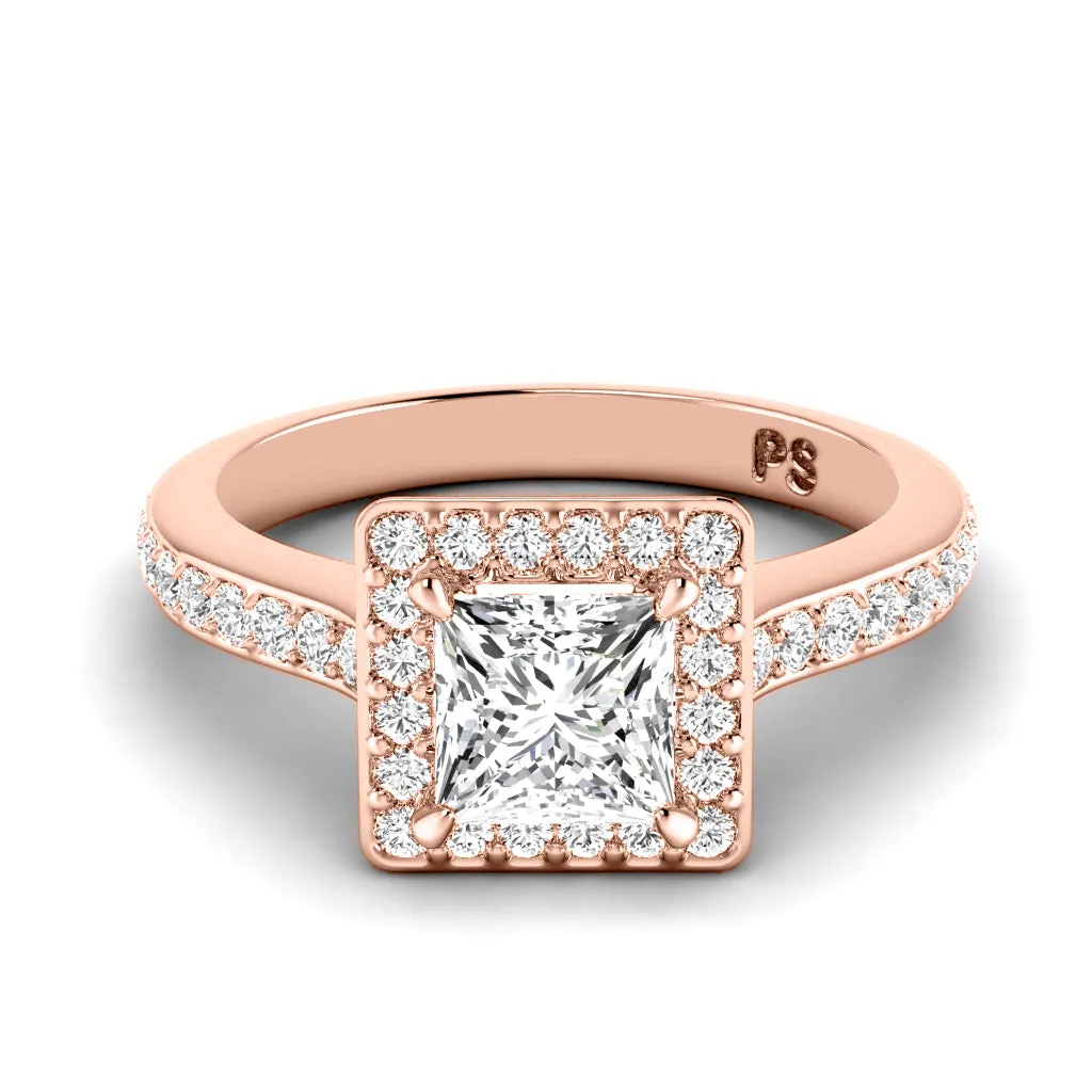 0.75-1.90 CT Round & Princess Cut Diamonds - Engagement Ring