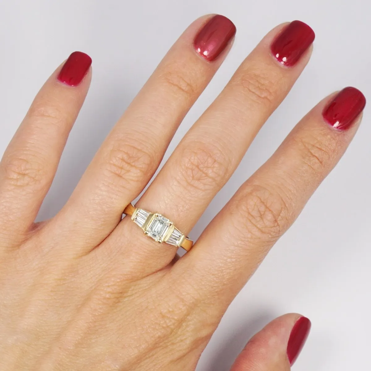 0.75-1.90 CT Taper & Emerald Cut Diamonds - Engagement Ring