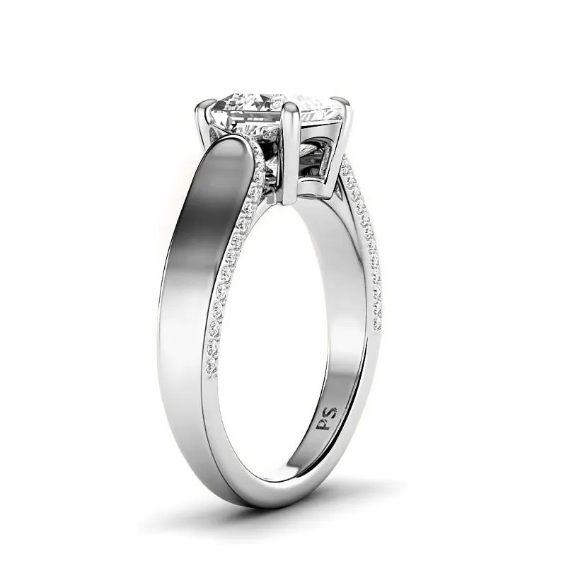 0.75-3.25 CT Round & Princess Cut Lab Grown Diamonds - Engagement Ring