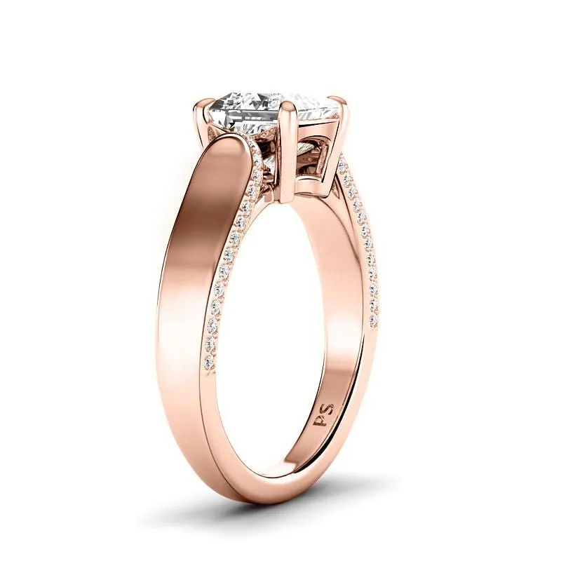 0.75-3.25 CT Round & Princess Cut Lab Grown Diamonds - Engagement Ring