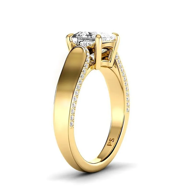 0.75-3.25 CT Round & Princess Cut Lab Grown Diamonds - Engagement Ring