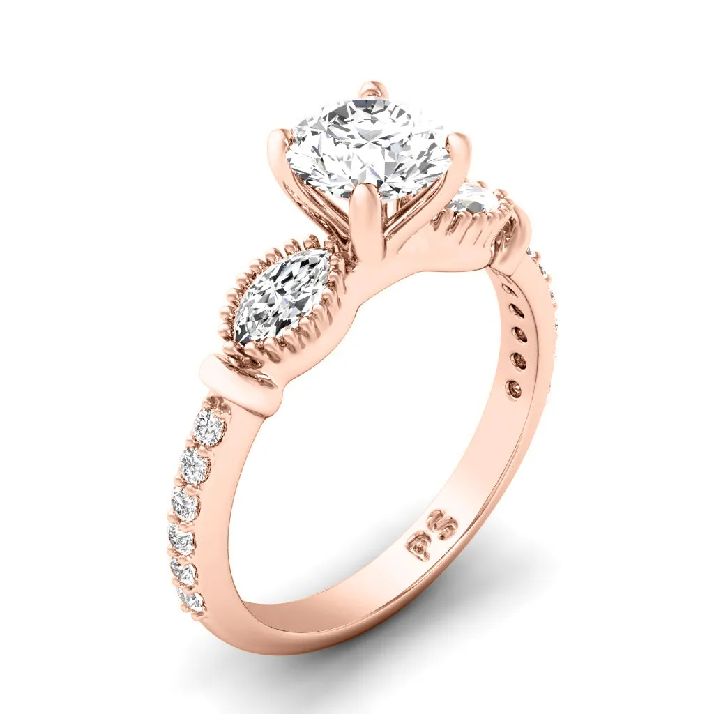 0.80-1.95 CT Round & Marquise Cut Diamonds - Engagement Ring