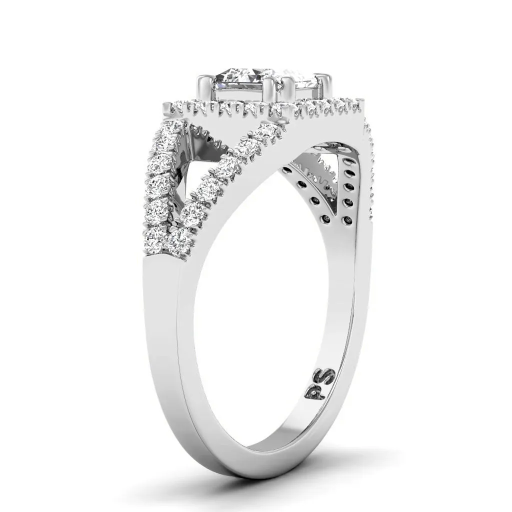 0.80-1.95 CT Round & Princess Cut Diamonds - Engagement Ring