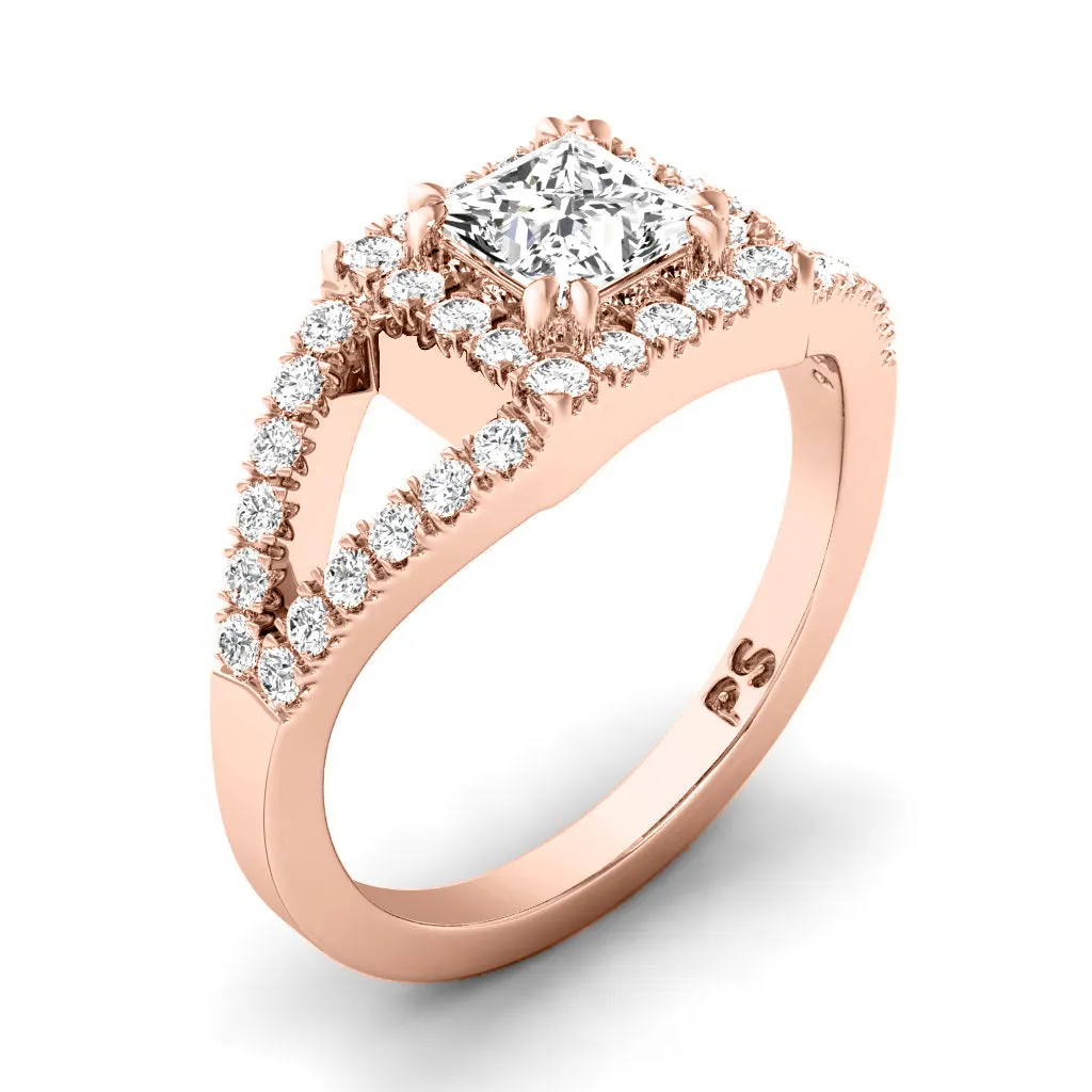 0.80-1.95 CT Round & Princess Cut Diamonds - Engagement Ring