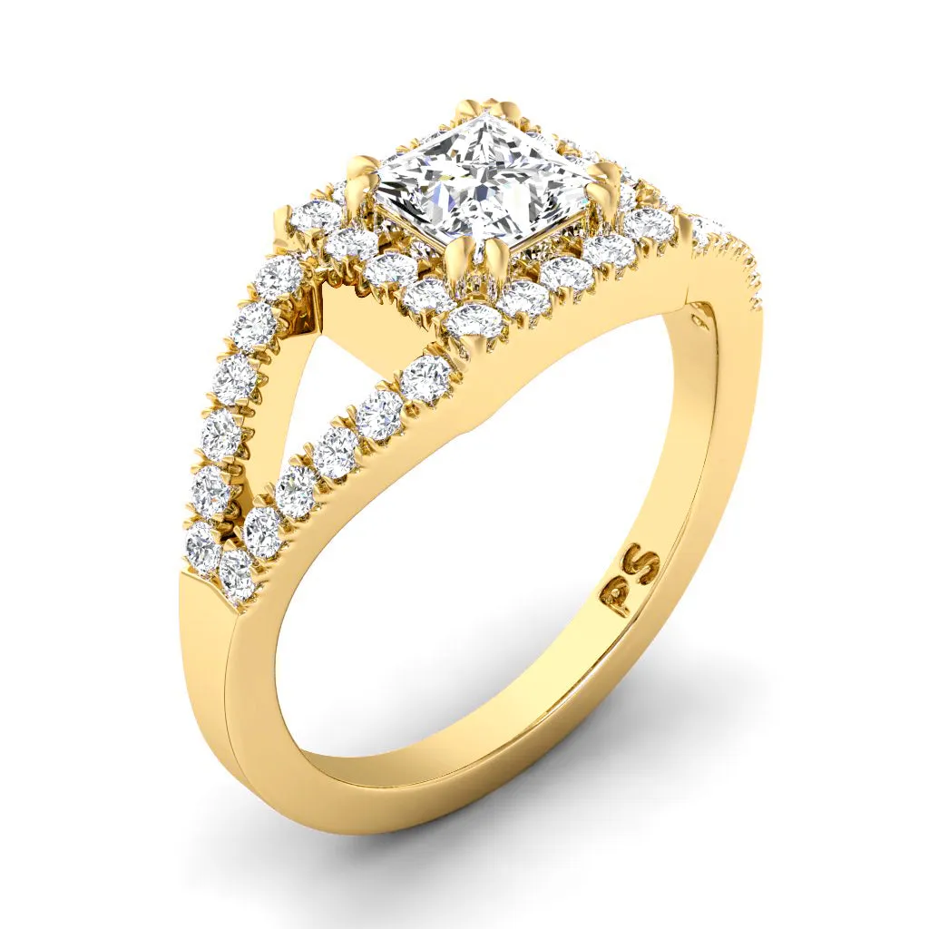 0.80-1.95 CT Round & Princess Cut Diamonds - Engagement Ring