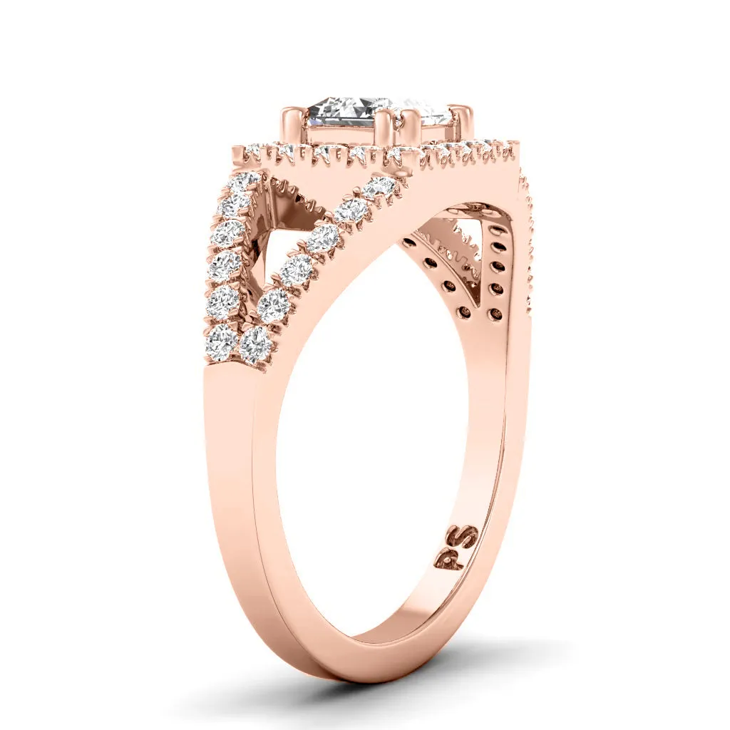 0.80-1.95 CT Round & Princess Cut Diamonds - Engagement Ring
