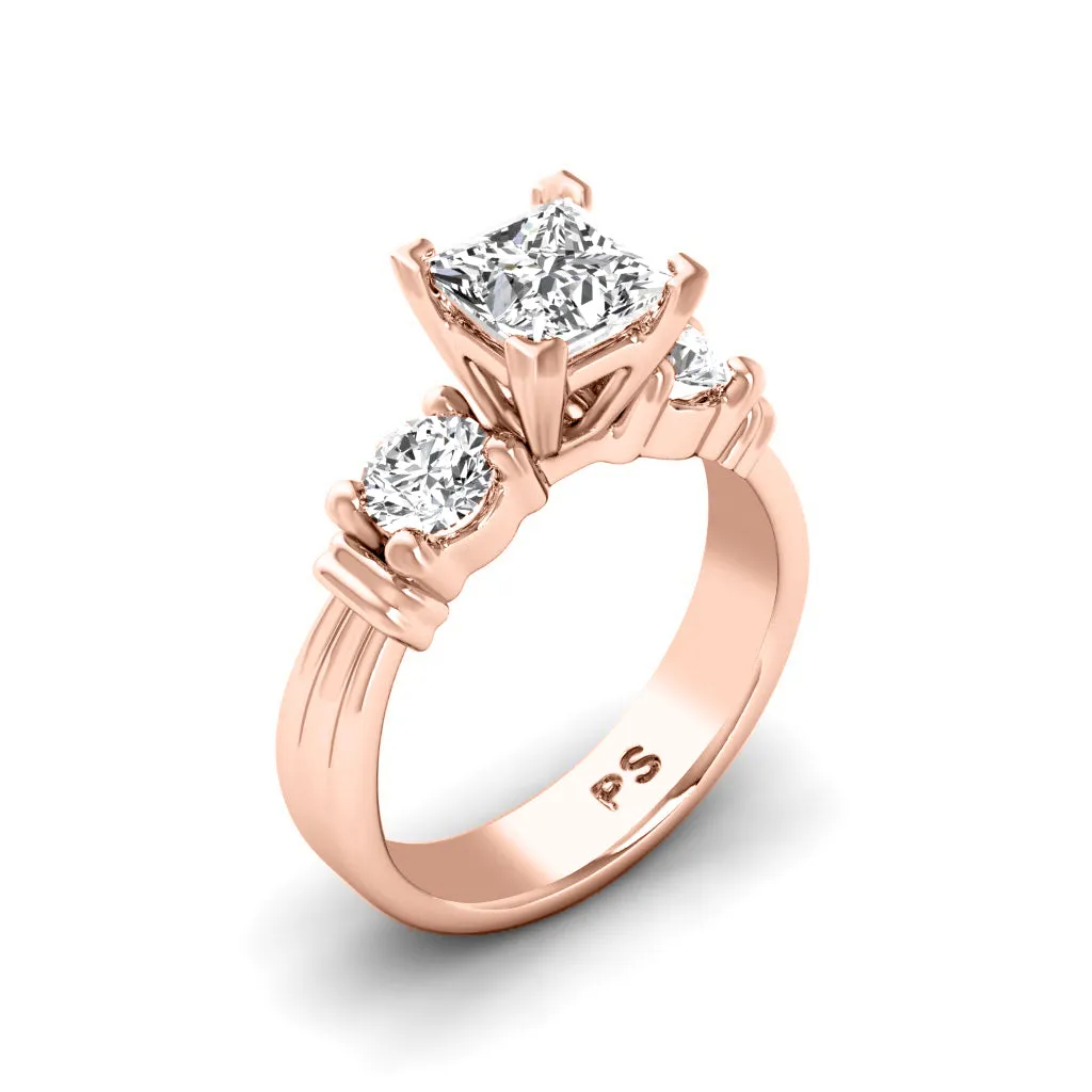 0.85-2.00 CT Round & Princess Cut Diamonds - Engagement Ring