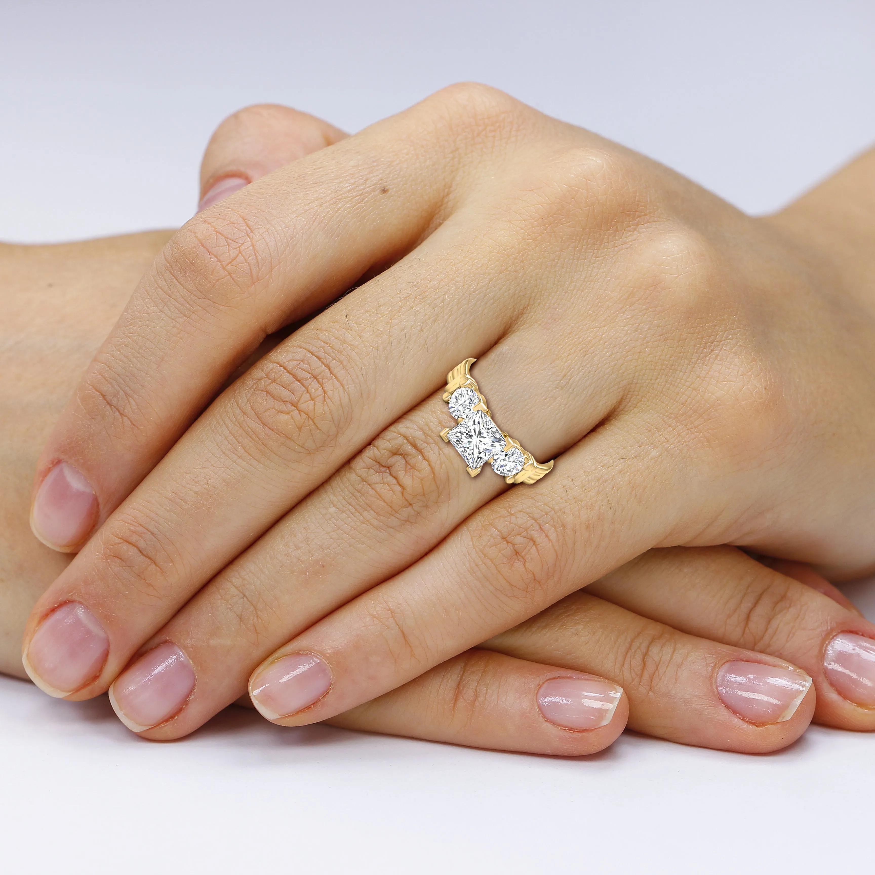 0.85-2.00 CT Round & Princess Cut Diamonds - Engagement Ring