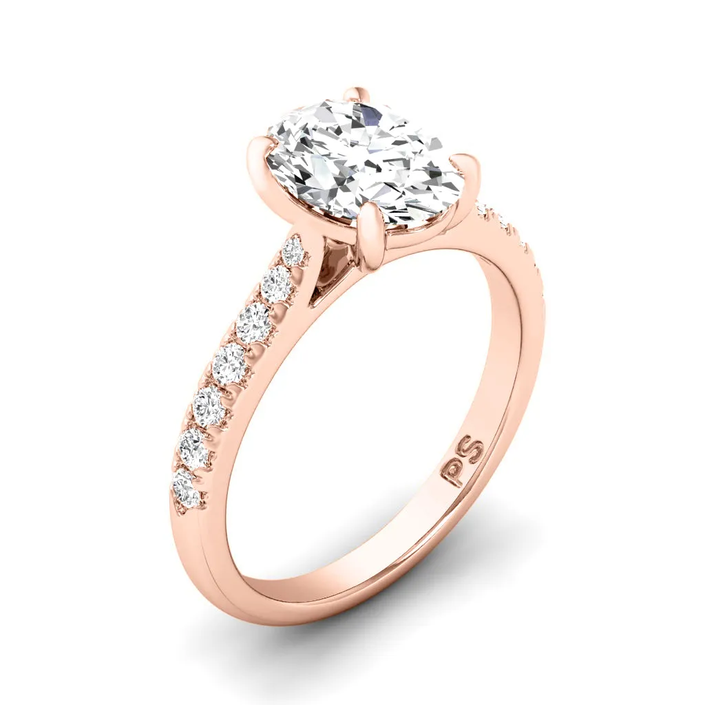 0.85-3.35 CT Round & Oval Cut Lab Grown Diamonds - Engagement Ring