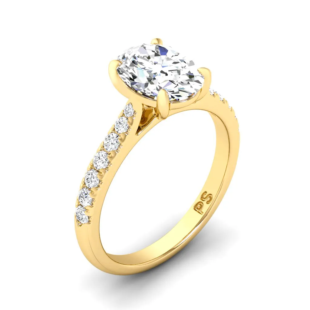 0.85-3.35 CT Round & Oval Cut Lab Grown Diamonds - Engagement Ring