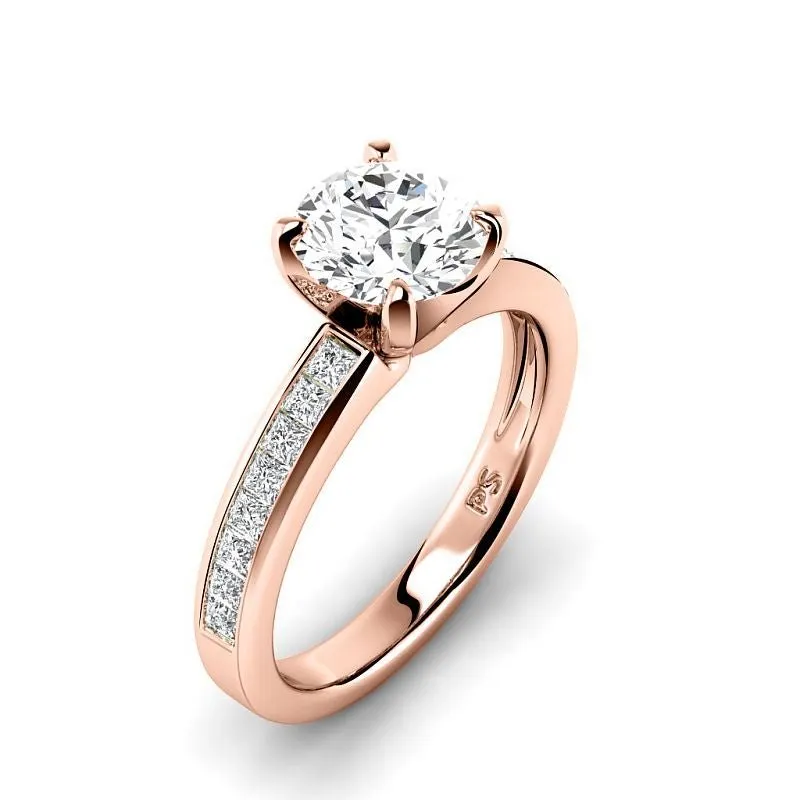0.85-3.35 CT Round and Princess Cut Lab Grown Diamonds - Engagement Ring