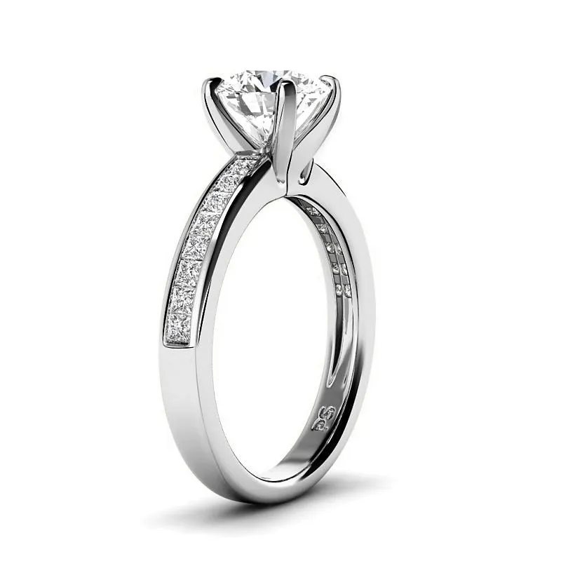 0.85-3.35 CT Round and Princess Cut Lab Grown Diamonds - Engagement Ring