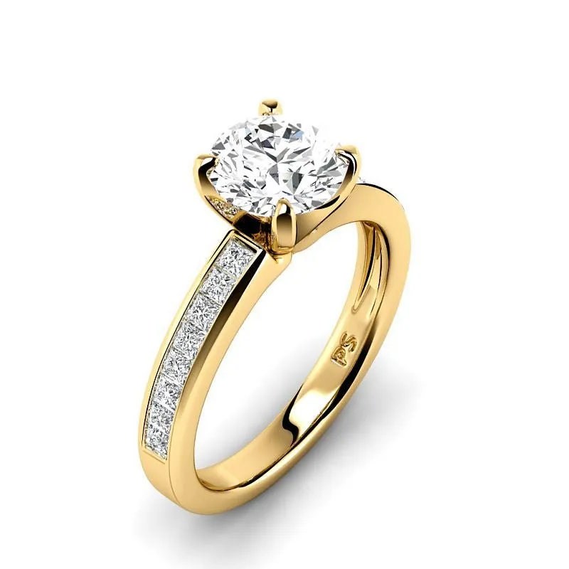 0.85-3.35 CT Round and Princess Cut Lab Grown Diamonds - Engagement Ring