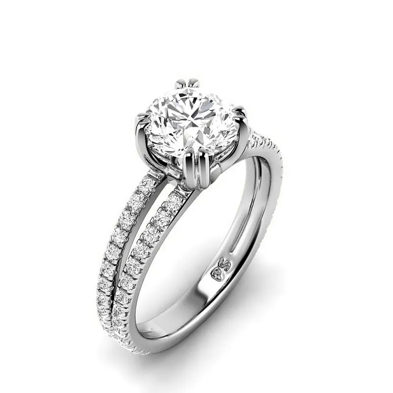 0.90-3.40 CT Round Cut Lab Grown Diamonds - Engagement Ring