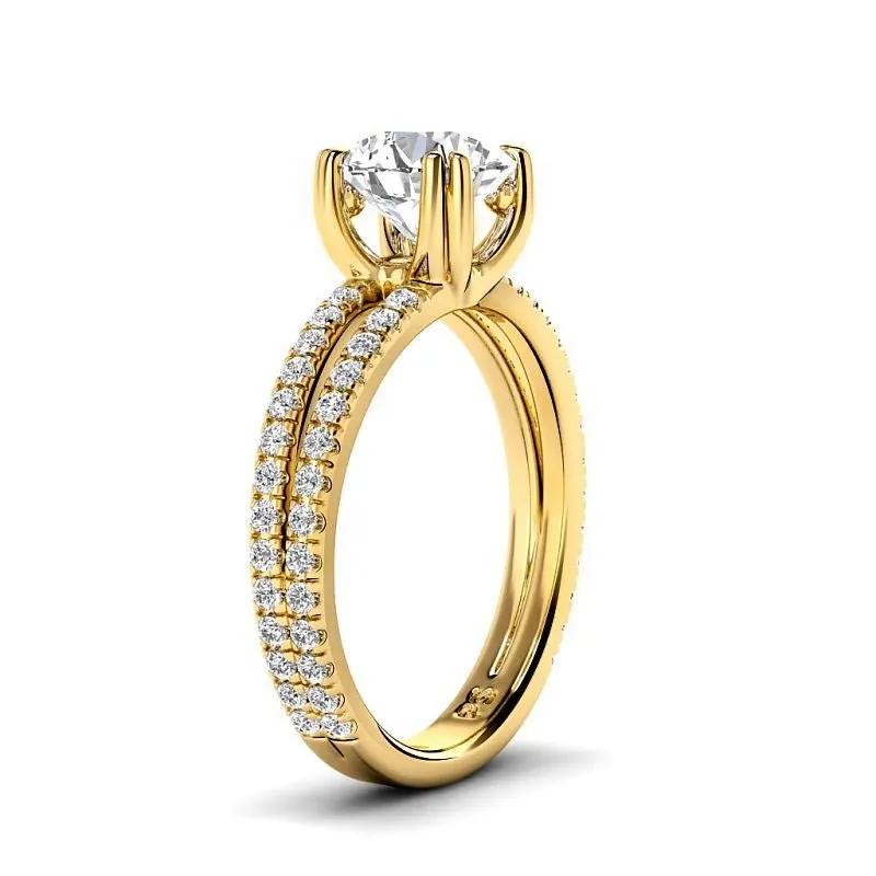 0.90-3.40 CT Round Cut Lab Grown Diamonds - Engagement Ring
