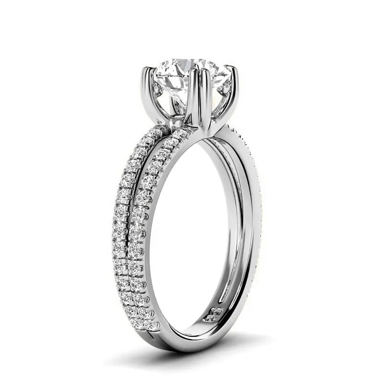 0.90-3.40 CT Round Cut Lab Grown Diamonds - Engagement Ring