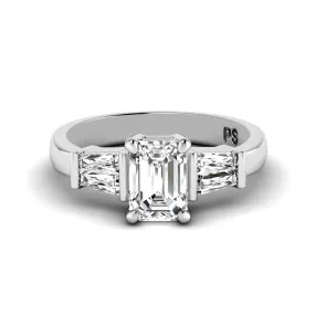 0.90-3.40 CT Taper & Emerald Cut Lab Grown Diamonds - Engagement Ring