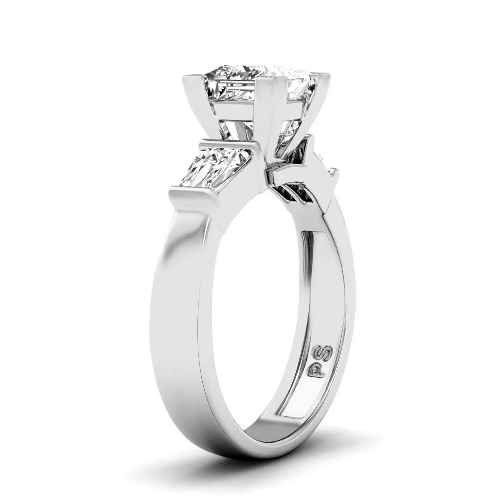 0.90-3.40 CT Taper & Princess Cut Lab Grown Diamonds - Engagement Ring
