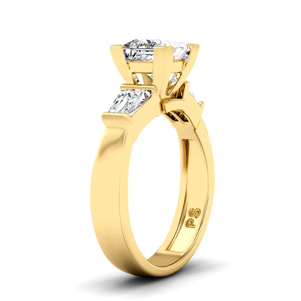0.90-3.40 CT Taper & Princess Cut Lab Grown Diamonds - Engagement Ring