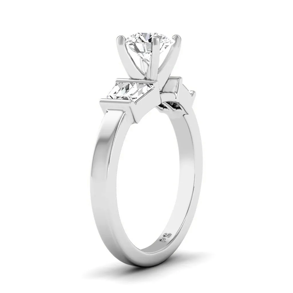 0.90-3.40 CT Taper & Round Cut Lab Grown Diamonds - Engagement Ring