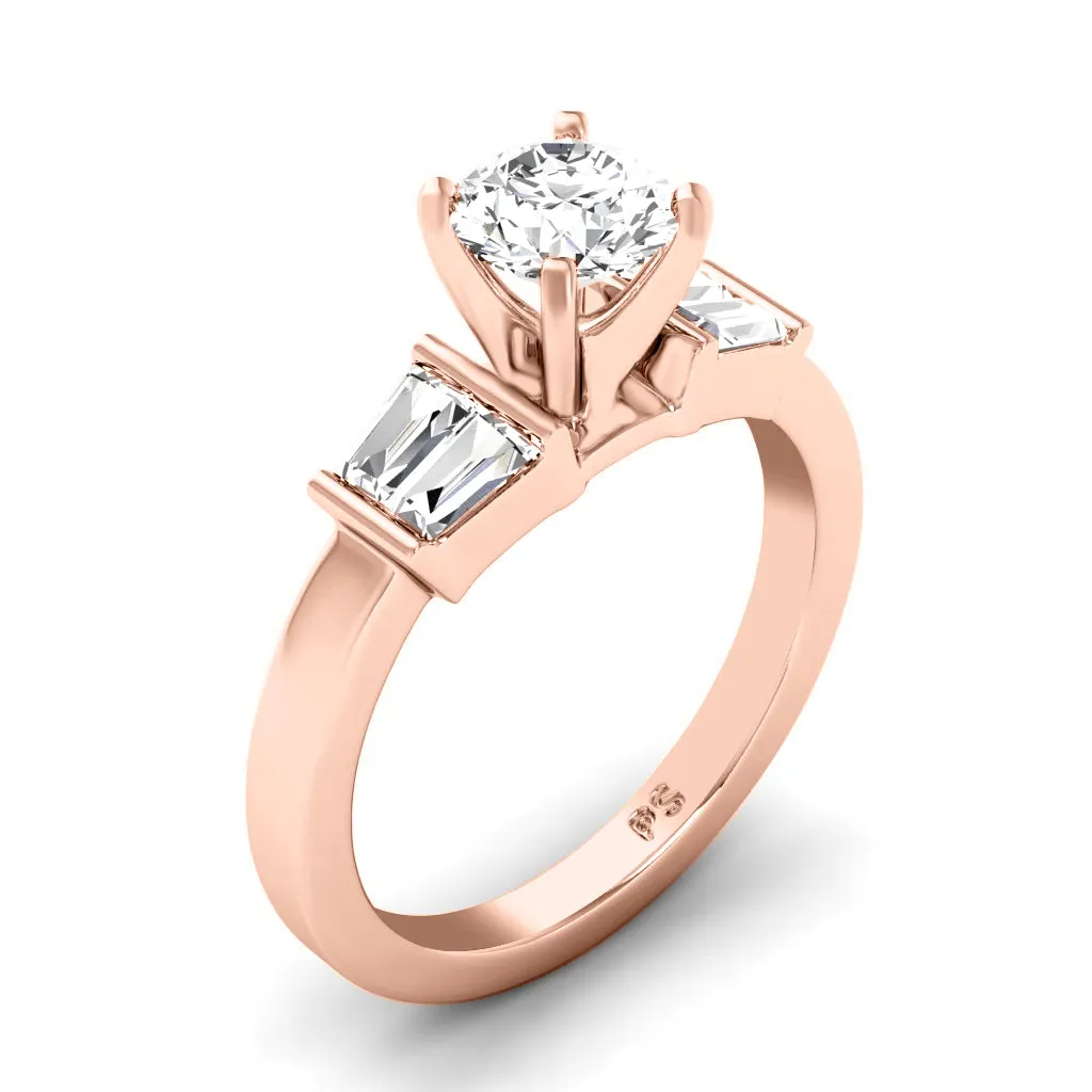 0.90-3.40 CT Taper & Round Cut Lab Grown Diamonds - Engagement Ring