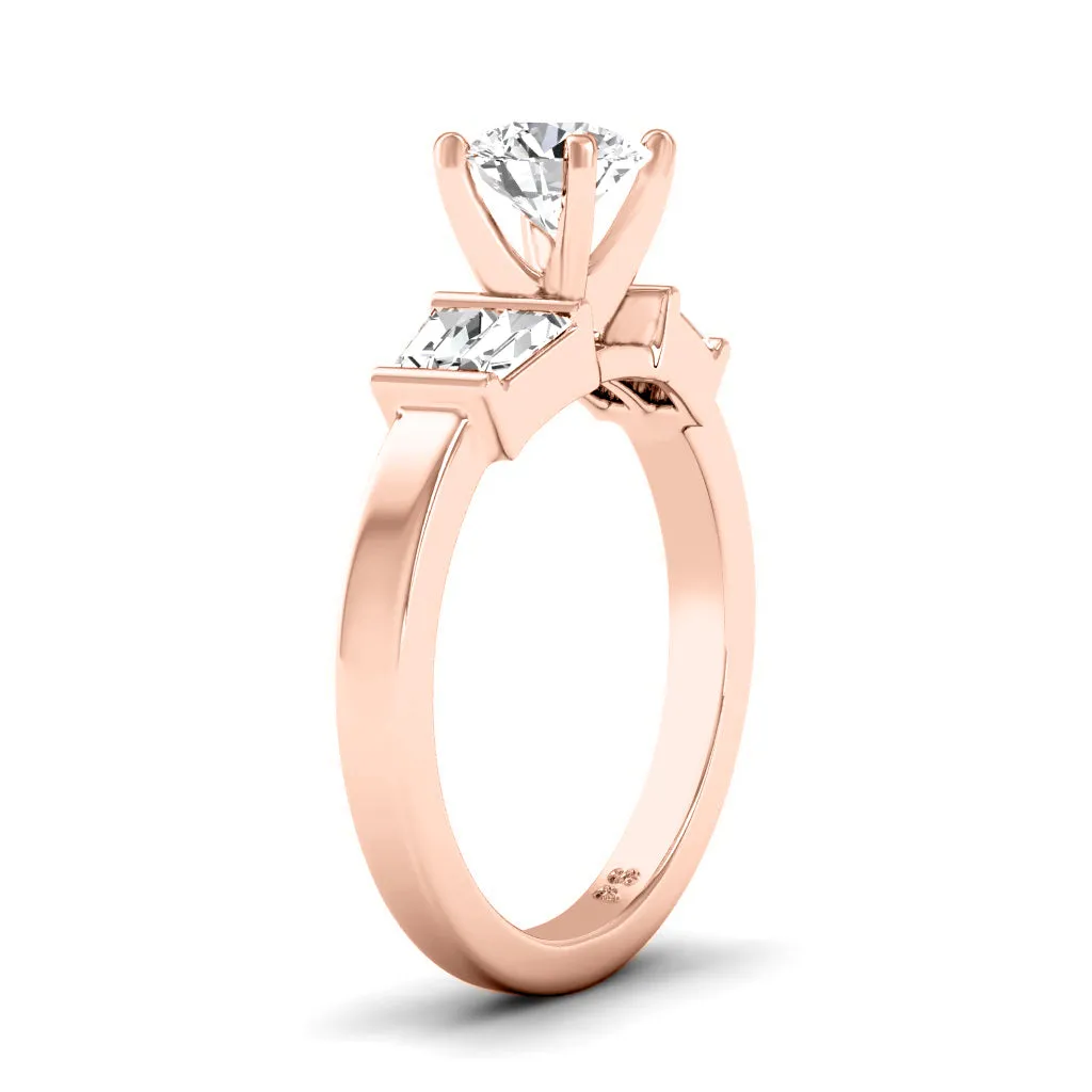 0.90-3.40 CT Taper & Round Cut Lab Grown Diamonds - Engagement Ring