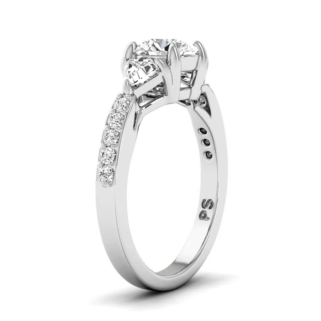 0.95-2.10 CT Round & Triangle Cut Diamonds - Engagement Ring