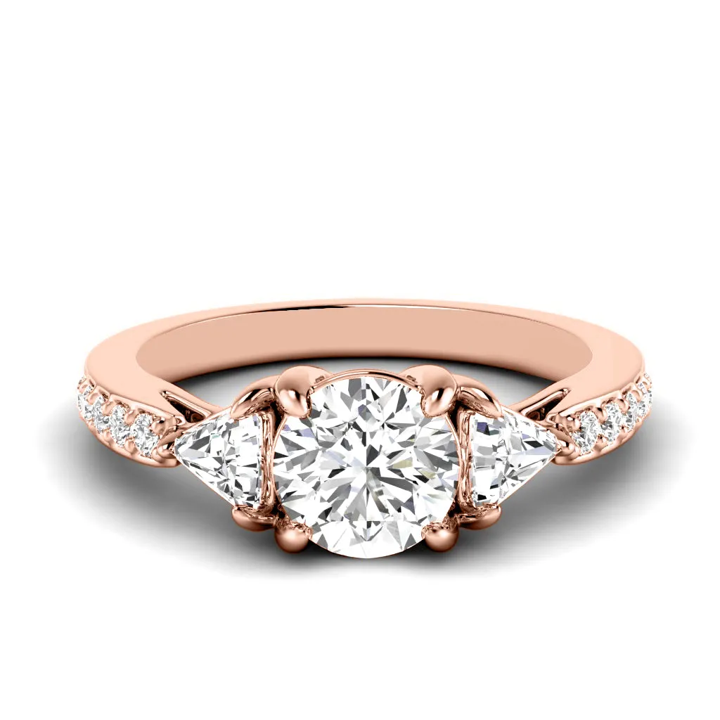 0.95-2.10 CT Round & Triangle Cut Diamonds - Engagement Ring