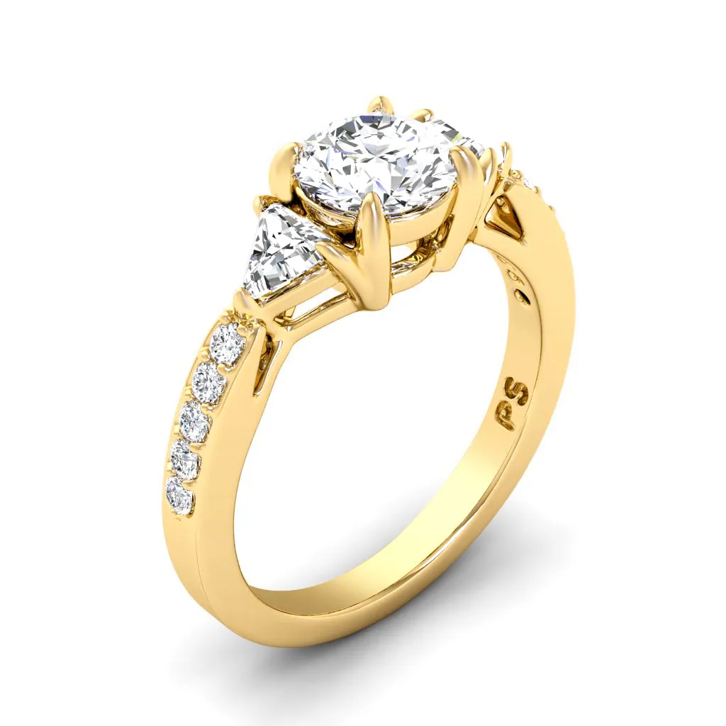 0.95-2.10 CT Round & Triangle Cut Diamonds - Engagement Ring